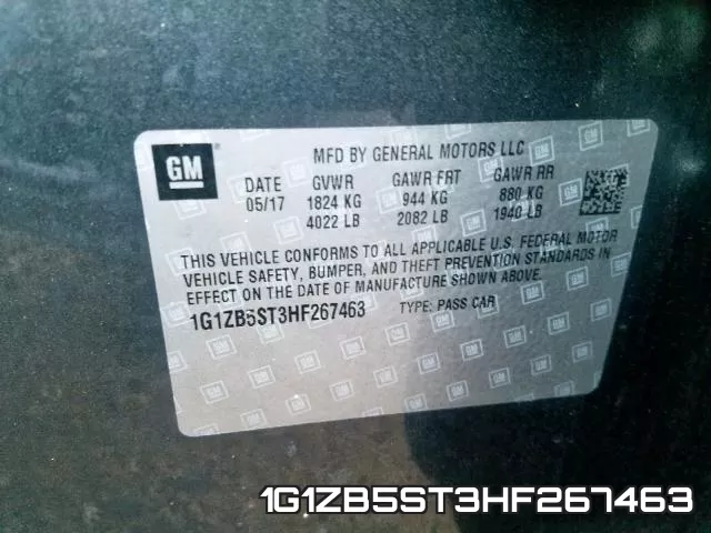 1G1ZB5ST3HF267463 фото 2
