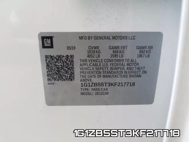 1G1ZB5ST3KF217718 фото 2