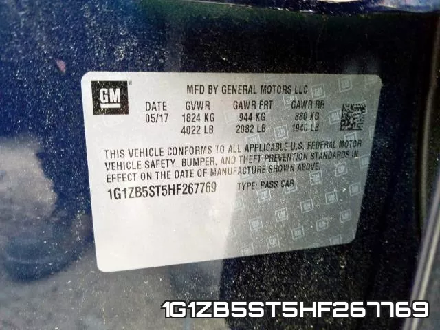 1G1ZB5ST5HF267769 фото 2