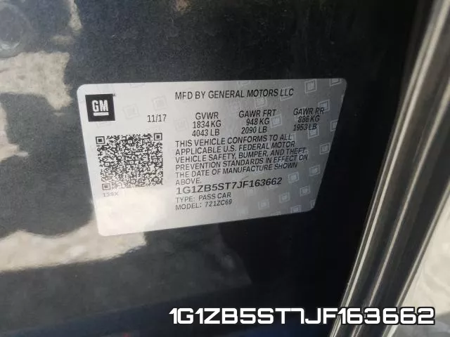 1G1ZB5ST7JF163662 фото 2