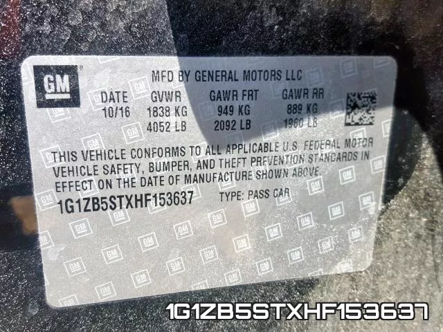1G1ZB5STXHF153637 фото 2