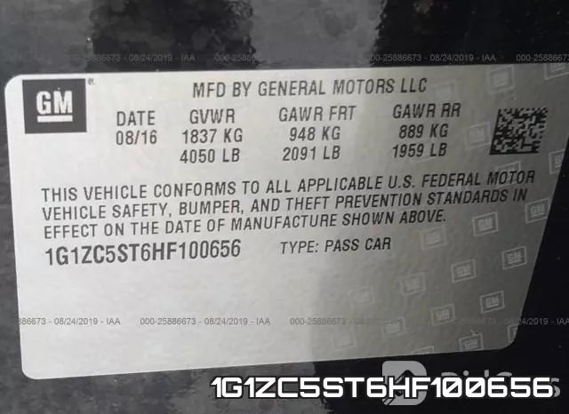 1G1ZC5ST6HF100656 фото 10