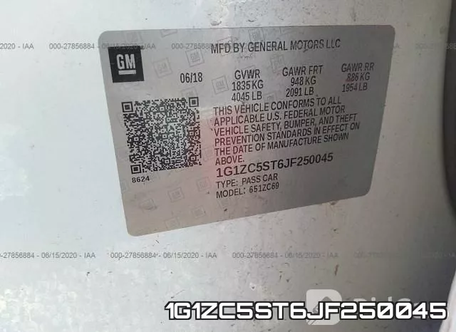 1G1ZC5ST6JF250045 фото 10