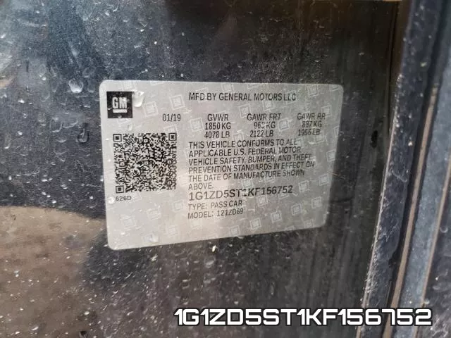 1G1ZD5ST1KF156752 фото 2
