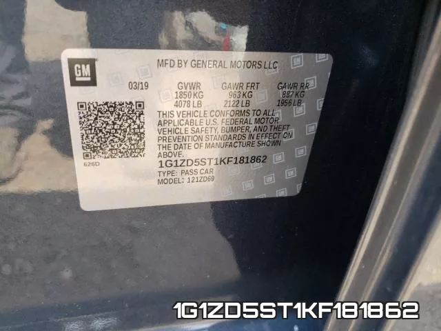 1G1ZD5ST1KF181862 фото 2