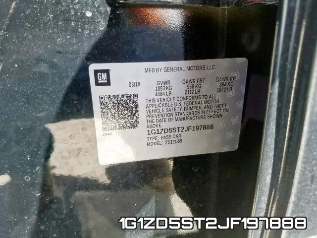 1G1ZD5ST2JF197888 фото 2