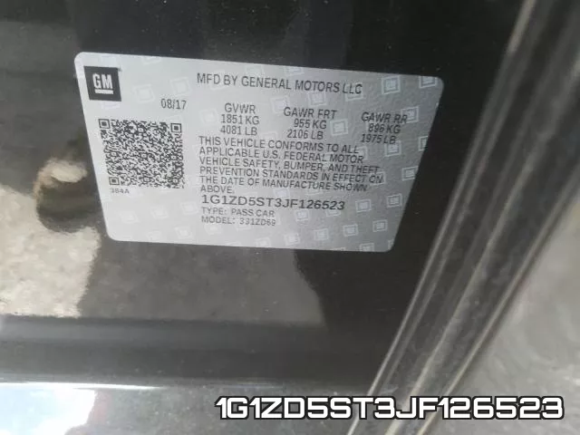 1G1ZD5ST3JF126523 фото 2
