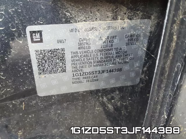 1G1ZD5ST3JF144388 фото 2