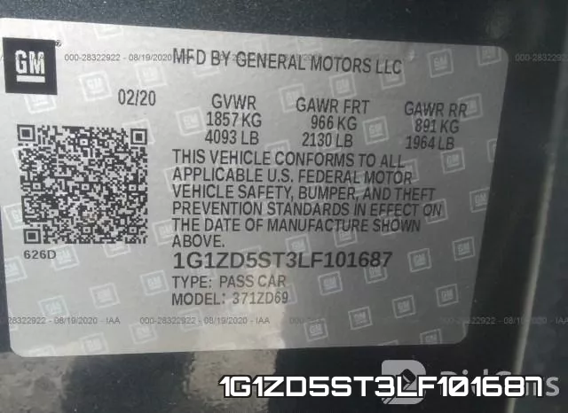 1G1ZD5ST3LF101687 фото 10