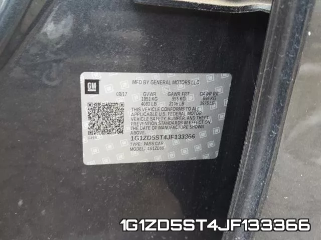 1G1ZD5ST4JF133366 фото 2