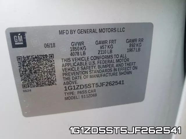 1G1ZD5ST5JF262541 фото 2