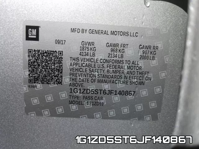 1G1ZD5ST6JF140867 фото 2