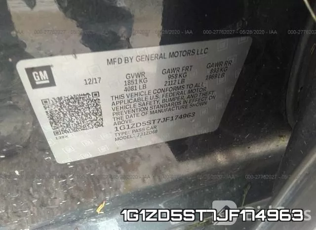 1G1ZD5ST7JF174963 фото 10