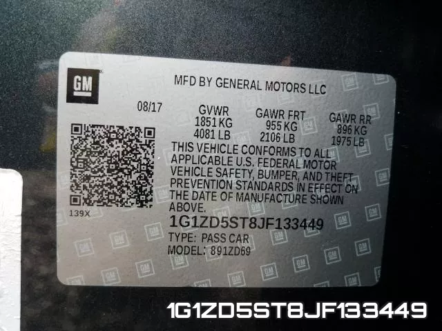 1G1ZD5ST8JF133449 фото 2
