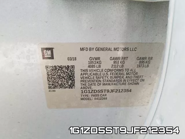 1G1ZD5ST9JF212354 фото 2