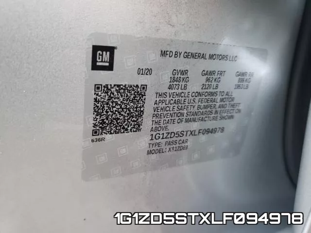 1G1ZD5STXLF094978 фото 2