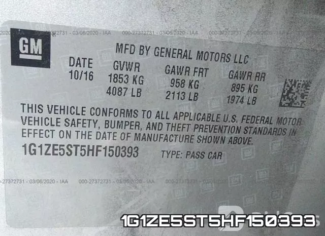 1G1ZE5ST5HF150393 фото 10