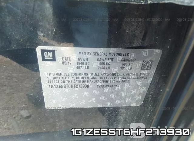 1G1ZE5ST6HF273930 фото 10