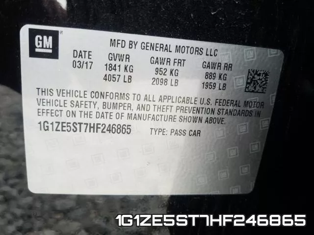 1G1ZE5ST7HF246865 фото 2