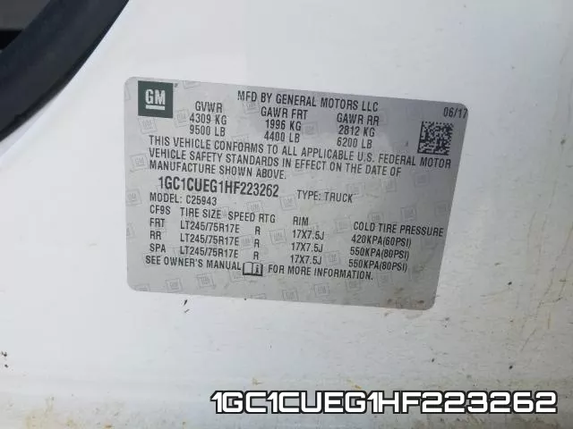 1GC1CUEG1HF223262 фото 2