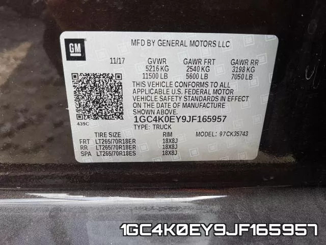 1GC4K0EY9JF165957 фото 2