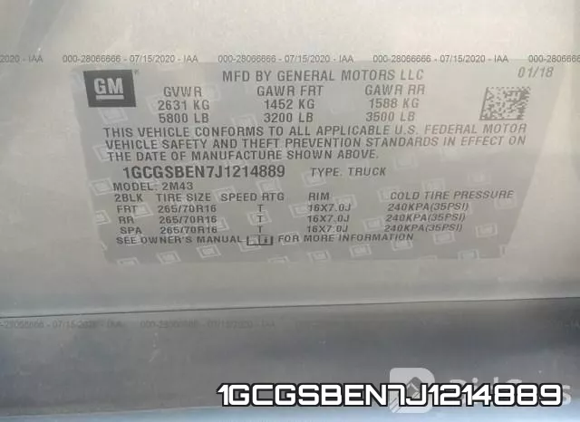 1GCGSBEN7J1214889 фото 10