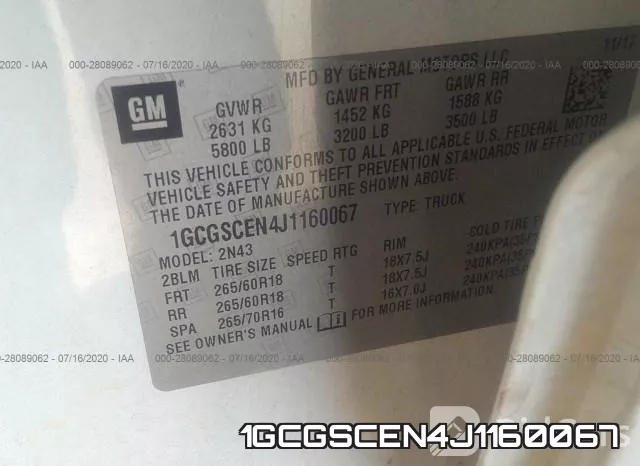 1GCGSCEN4J1160067 фото 10