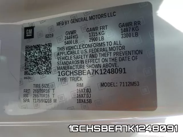 1GCHSBEA7K1248091 фото 2