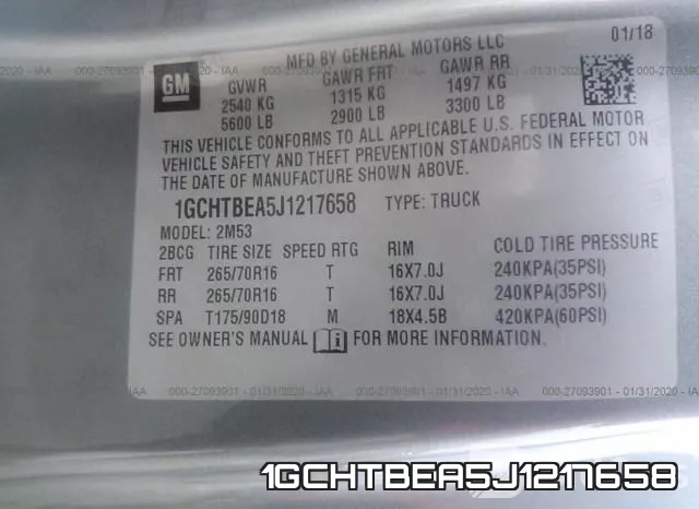 1GCHTBEA5J1217658 фото 10
