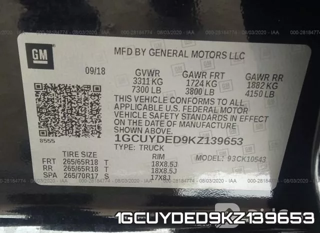 1GCUYDED9KZ139653 фото 10
