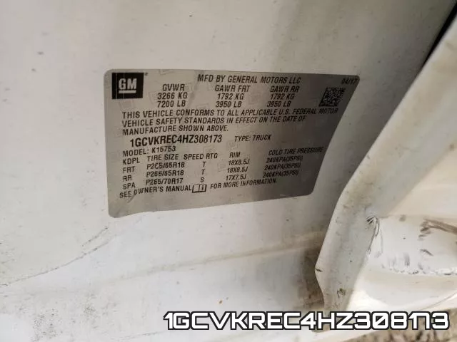 1GCVKREC4HZ308173 фото 2