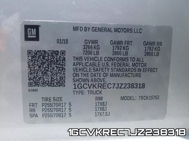 1GCVKREC7JZ238318 фото 2