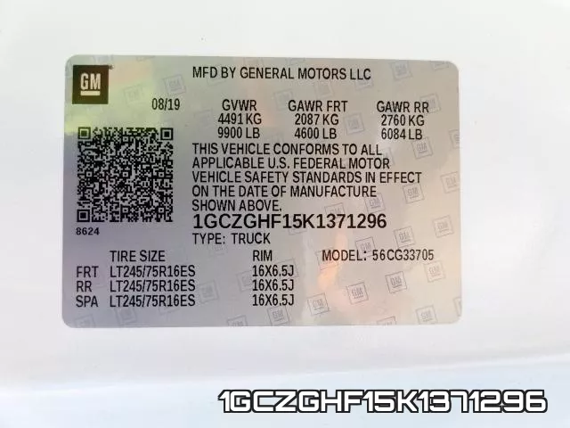 1GCZGHF15K1371296 фото 2