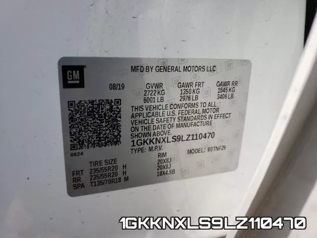 1GKKNXLS9LZ110470 фото 2