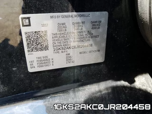 1GKS2AKC0JR204458 фото 2
