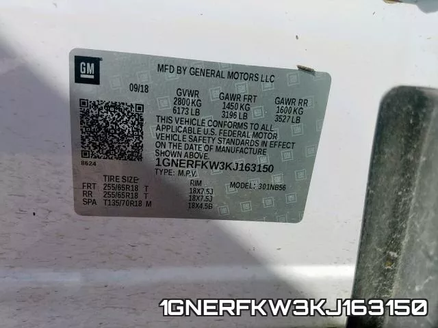 1GNERFKW3KJ163150 фото 2