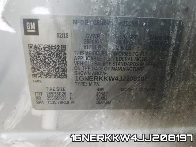 1GNERKKW4JJ208197 фото 2