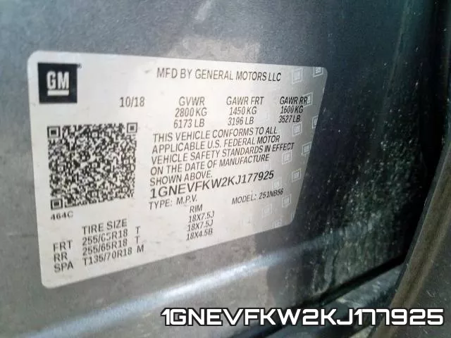 1GNEVFKW2KJ177925 фото 2