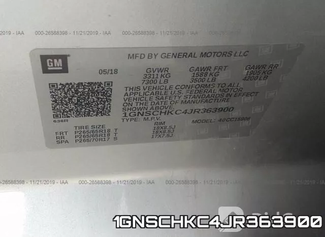 1GNSCHKC4JR363900 фото 10