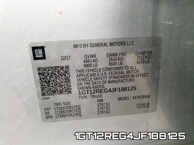 1GT12REG4JF188125 фото 2