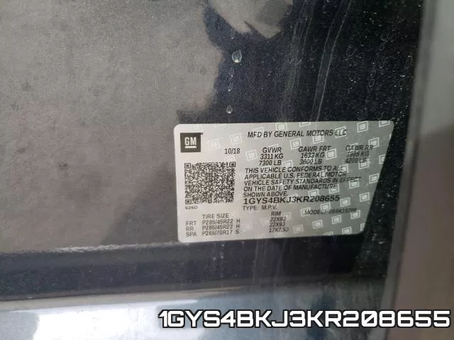 1GYS4BKJ3KR208655 фото 2
