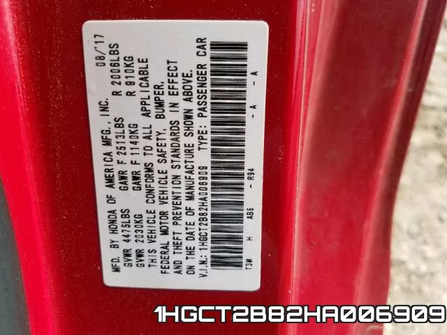 1HGCT2B82HA006909 фото 2