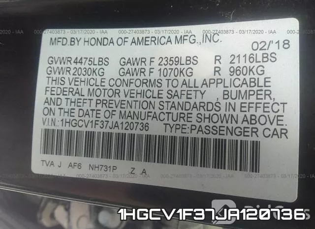 1HGCV1F37JA120736 фото 10