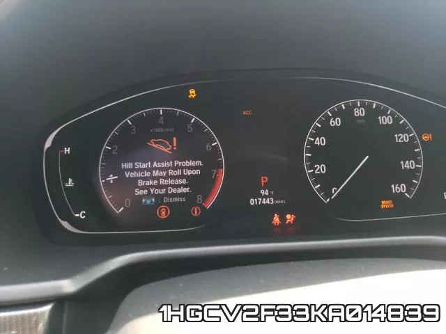 1HGCV2F33KA014839 фото 9