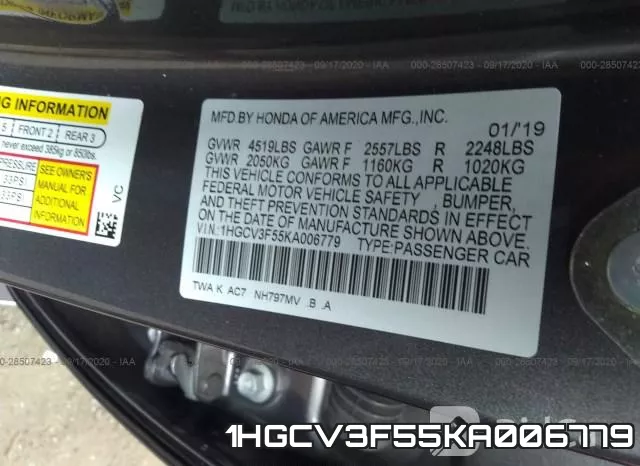 1HGCV3F55KA006779 фото 10