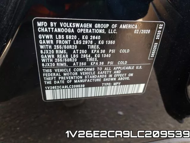 1V26E2CA9LC209539 фото 2