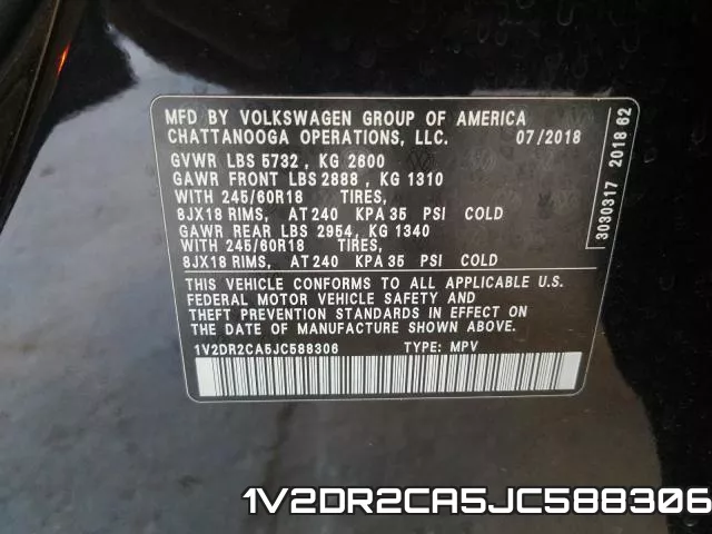 1V2DR2CA5JC588306 фото 2