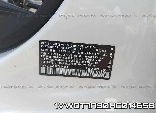 1VWDT7A30HC014658 фото 10