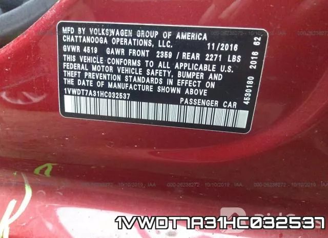 1VWDT7A31HC032537 фото 10