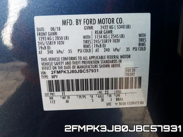 2FMPK3J80JBC57931 фото 2